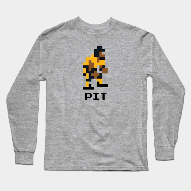 8-Bit Linebacker - Pittsburgh Long Sleeve T-Shirt by The Pixel League